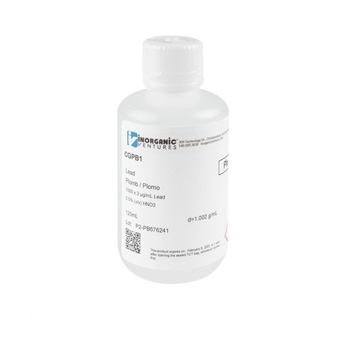 1000 ppm (µg/mL) Lead for ICP, 125mL