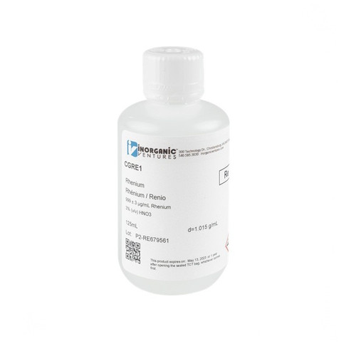 1000 ppm (µg/mL) Rhenium for ICP, 125mL
