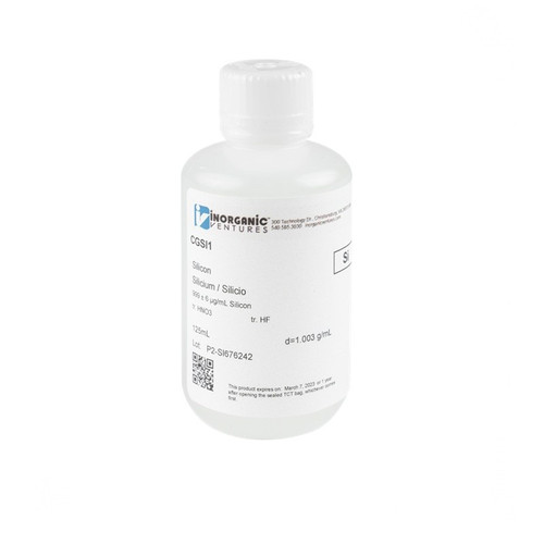 1000 ppm (µg/mL) Silicon for ICP, 125mL