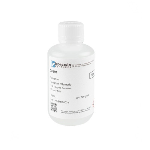 1000 ppm (µg/mL) Samarium for ICP, 125mL