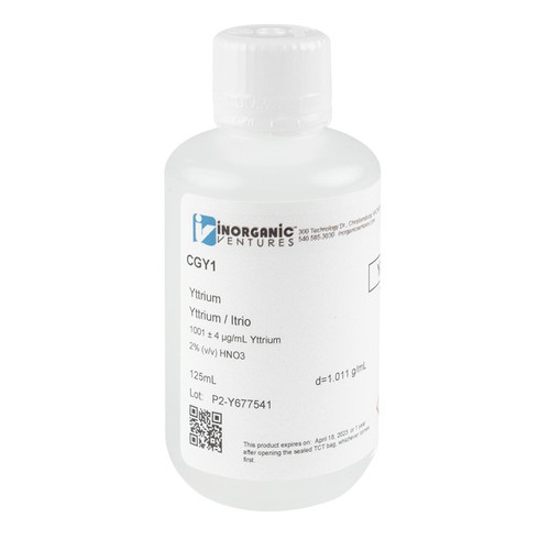 1000 ppm (µg/mL) Yttrium for ICP, 125mL
