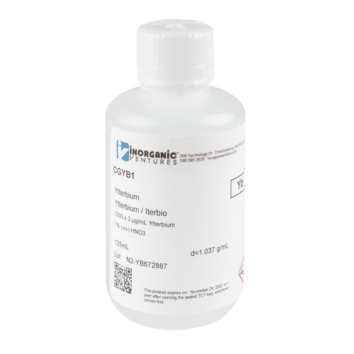 1000 ppm (µg/mL) Ytterbium for ICP, 125mL