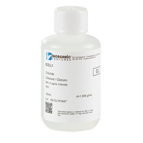 1000 ppm (µg/mL) Chloride for IC, 125mL