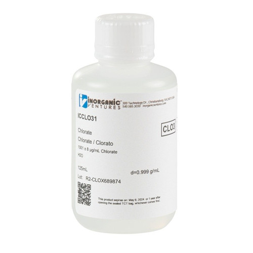 1000 ppm (µg/mL) Chlorate for IC, 125mL