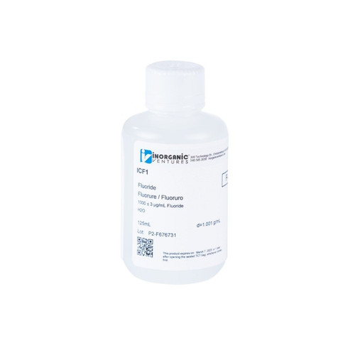 1000 ppm (µg/mL) Fluoride for IC, 125mL