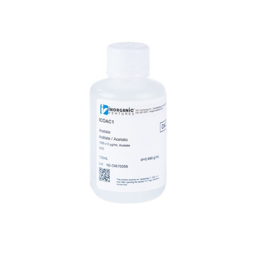 1000 ppm (µg/mL) Acetate for IC, 125mL