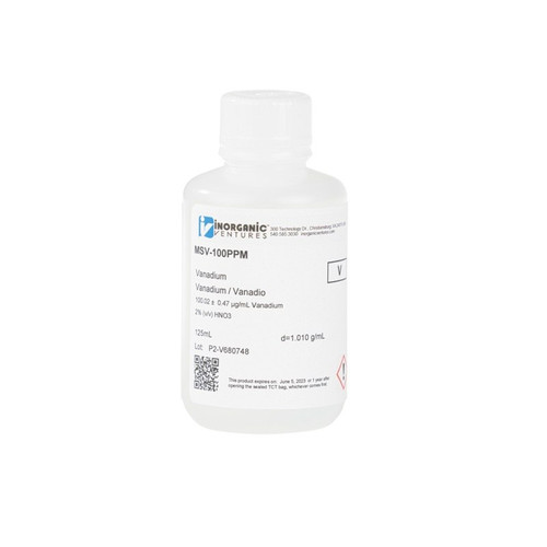 100µg/mL Vanadium, 125mL