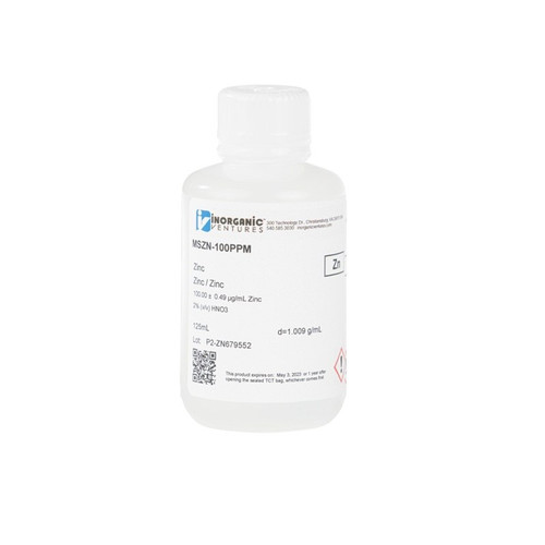100µg/mL Zinc for ICP, 125mL