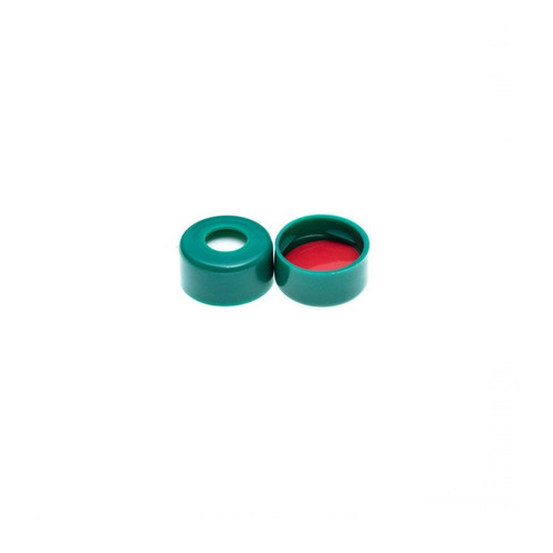 11mm Green Snap Cap, PTFE/Silicone Lined, 1000-cs