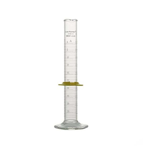 Cole-Parmer Graduated Cylinder, Class A, To Contain, NIST Calibration, 50mL, EA