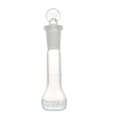 Cole-Parmer Class A Glass Volumetric Flasks, w/ Glass Stopper, 5mL, 10-pk