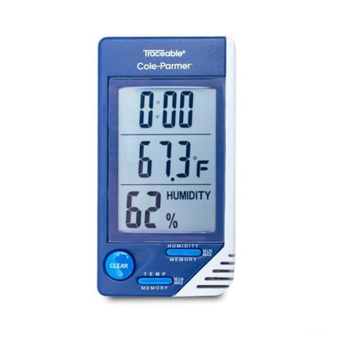 Traceable Thermometer w/ Alarm, Temperature & Humidity DIsplay