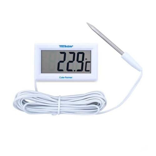Traceable Calibrated Panel-Mount Thermometer, Probe Temperature-50 to 300 degrees C (-58 to 572 degrees F); 1 Remote Probe