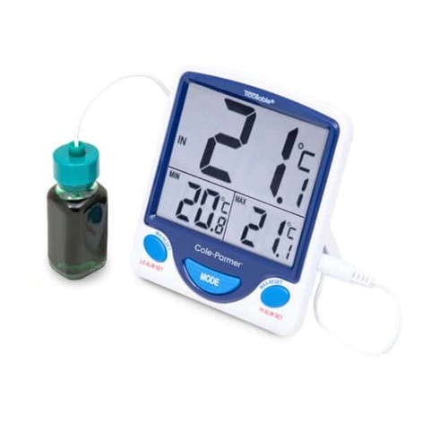Jumbo Refrigerator/Freezer Thermometer, w/ Bottle Prob