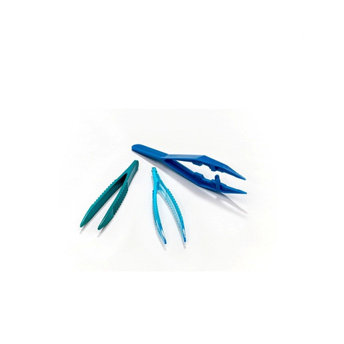 Blue Forceps, Sterile, Individually Wrapped, 130mm, 100-pk