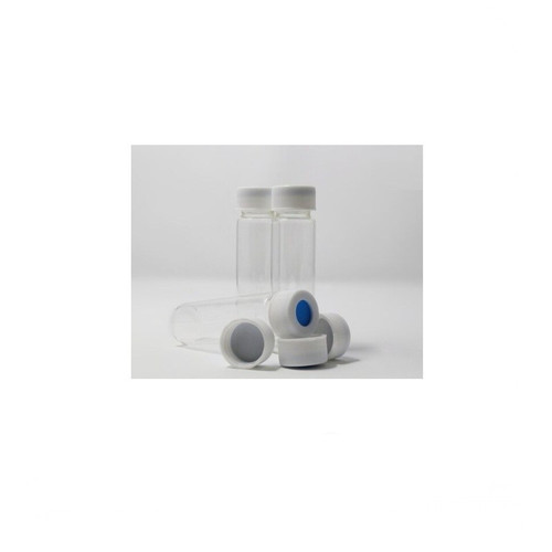 40mL Clear VOA Vial, Open Top Cap PTFE Lined, 72-pk