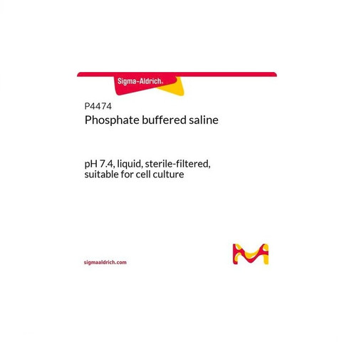 Phosphate Buffered Saline, Liquid, pH 7.4, Sterile, Filtered, Suitable for Cell Culture, 500mL