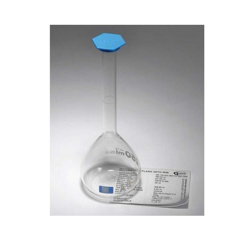Volumetric Flasks, Class A, with Snap Cap, Batch Certified, 50mL, EA