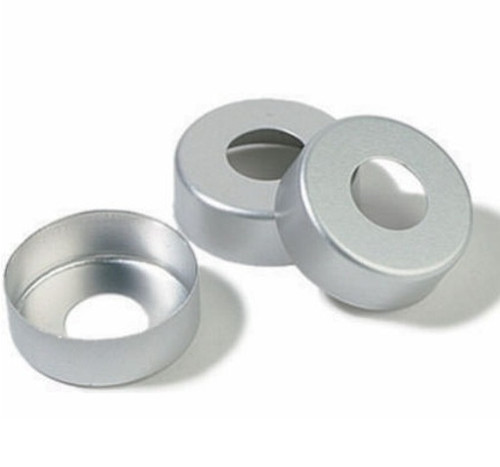 Ibis 20mm Silver Aluminum Crimp Cap,  No Septum, 100-pk