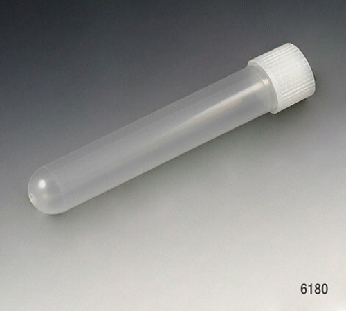 White Screw Cap Test Tube, 16 x 100mm (12mL) Polypropylene, 1000-Case