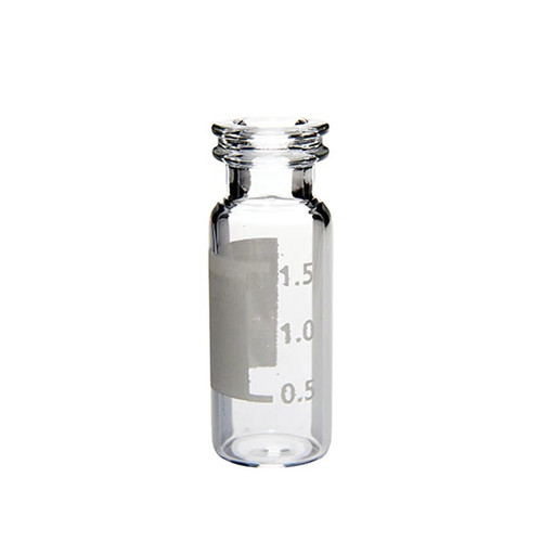 Ibis Scientific 11mm Clear Snap Top Vial with Grad-Patch 100-pk