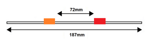 MP2 Tubing, FLARED 2-Stop PVC, Orange/Red 0.19 mm, 12-pk