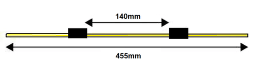 Solva Tubing, 2-stop, Black/Black 0.76 mm, 12-pk