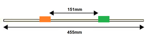 Standard FLARED PVC Tubing, 2-Stop Orange/Green 0.38 mm, 12-pk