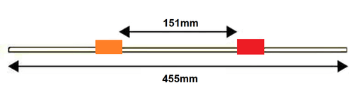 Standard FLARED PVC Tubing, 2-Stop Orange/Red 0.19 mm, 12-pk