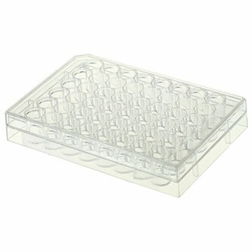 48 Well Cell Culture Plate, Flat, Treated, Individually Plastic Wrapped, Sterile, 50-Case