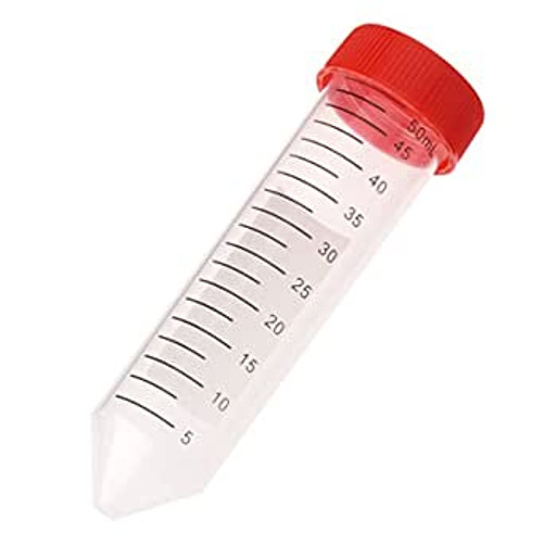 50mL Centrifuge Tube, Red Cap - Bag, Sterile, 500-Case