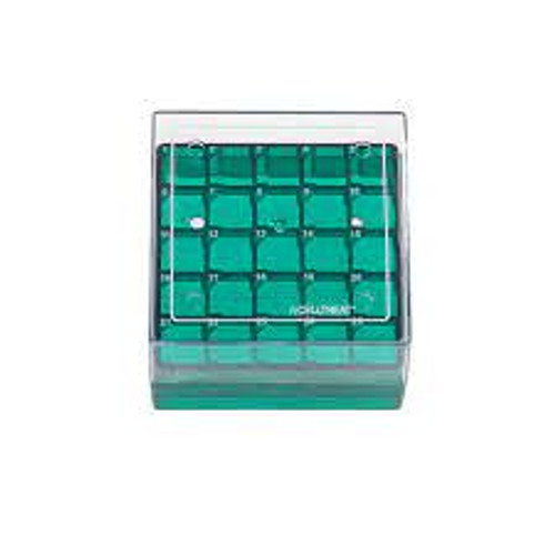 25 Place Storage Box for CF Cryogenic Vial, Polycarbonate, Non-sterile, 5-Case