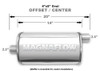 Stainless Muffler 2.5in Offset In/Center Out MAG14326