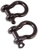 D-Ring Shackles  3/4-Inc h  Black  Steel  Pair RUG11235.04