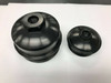 6.0L Ford Powerstroke - Black Aluminum Fuel Filter Cap & Oil Filter Cap