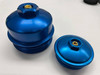 6.0L Ford Powerstroke - Blue Aluminum Fuel Filter Cap & Oil Filter Cap