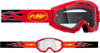 FMF PowerCore Goggles - Flame - Red - Clear F-50050-00008
