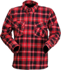 Z1R Duke Plaid Flannel Shirt - Red/Black - 3XL 3040-3054