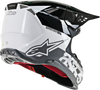 ALPINESTARS Supertech M8 Helmet - Radium - MIPS - White/Black/Mid Gray Glossy - Small 8301519-2182-SM