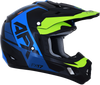 AFX FX-17 Helmet - Aced - Blue/Lime - Large 0110-6501