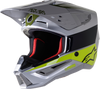 ALPINESTARS SM5 Helmet - Bond - Silver/Yellow/Green - 2XL 8303522-1956-2X