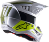 ALPINESTARS SM5 Helmet - Bond - Silver/Yellow/Green - 2XL 8303522-1956-2X