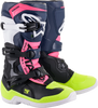 ALPINESTARS Tech 3S Boots - Black/Blue/Pink - US 2 2014018-1176-2