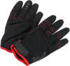 BILTWELL Moto Gloves - Black/Red - Large 1501-0108-004