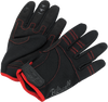 BILTWELL Moto Gloves - Black/Red - XL 1501-0108-005