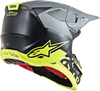 ALPINESTARS Supertech M8 Helmet - Radium - MIPS - Matte Black/Mid Gray/Yellow Fluo - Medium 8301519-1305-MD