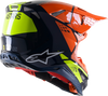 ALPINESTARS Supertech M8 Helmet - Factory - Blue/Orange/Yellow - Large 8302922-7445-LG