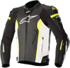 ALPINESTARS Missile Leather Jacket - Black/White/Yellow - US 46 / EU 56 3100118-1260-56