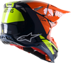 ALPINESTARS Supertech M8 Helmet - Factory - Blue/Orange/Yellow - XL 8302922-7445-XL