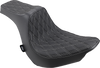 DRAG SPECIALTIES Predator III Seat - Diamond - Silver Thread - Vinyl 0802-1189